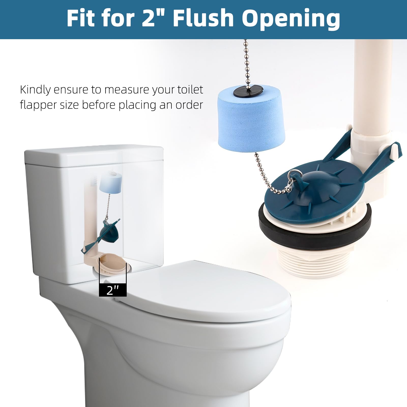 Amazon | Hibbent トイレフラッパー 2個セット 2インチ トイレタンク